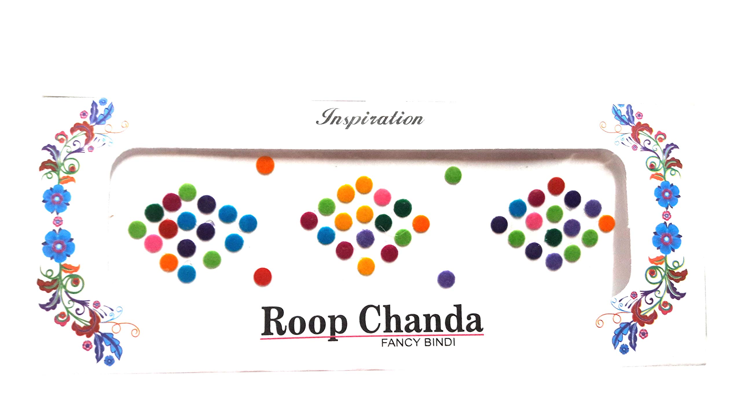 Glamyou Regular Bindi - Bollywood Style Plain Colored Bindi Stickers Set of 2 | Indian Multicolor Round Kumkum Bindi | Perfect for Weddings, Festivals & Cultural Events