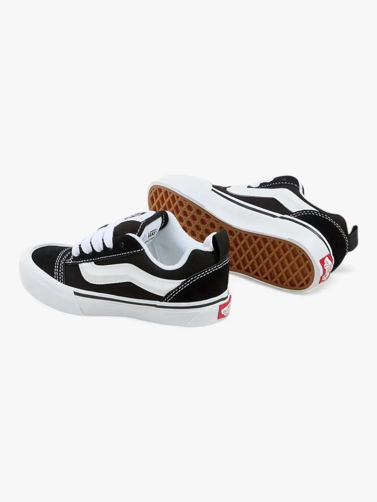 Vans Kids Knu Skool Sneakers - Black | Stylish & Comfortable Skate Shoes for Boys & Girls | Perfect for School, Skateboarding & Casual Wear