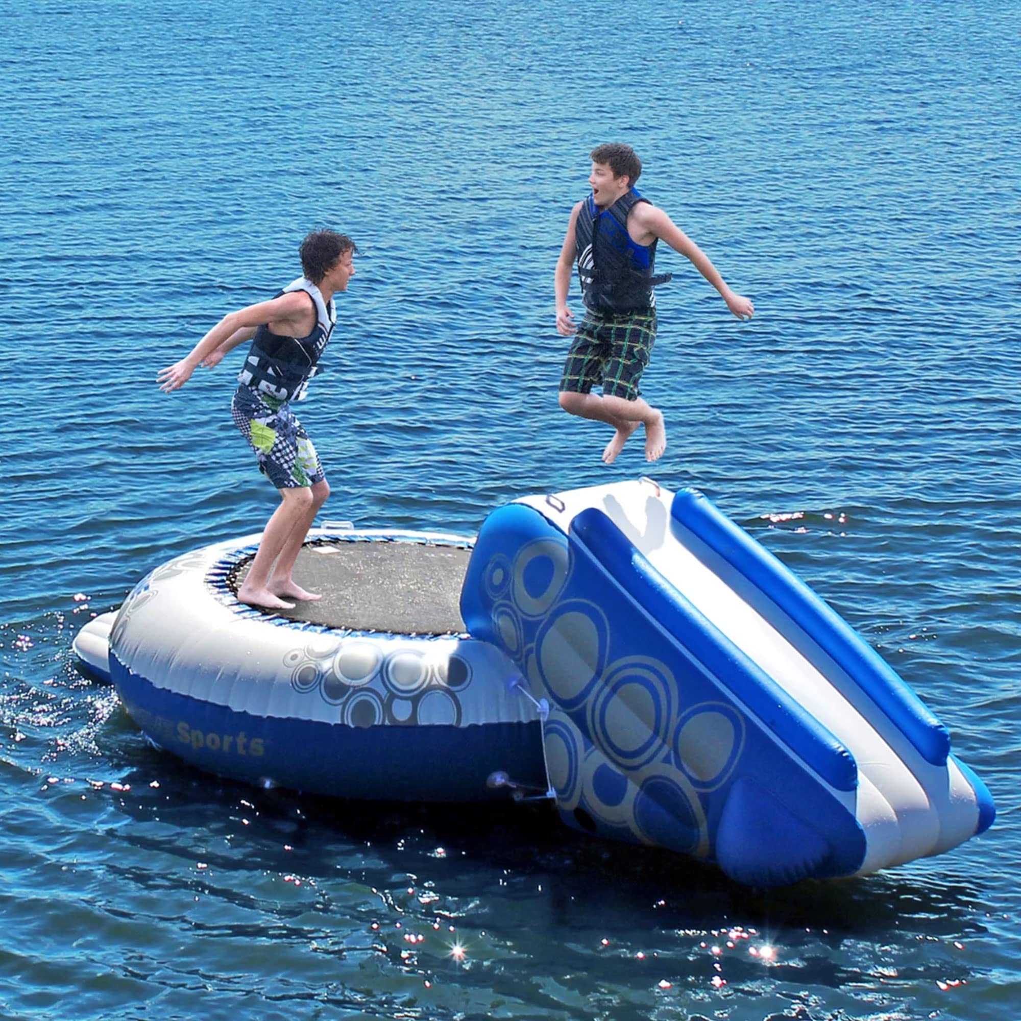 Rave Sports O-Zone Plus Inflatable Water Bouncer - Kids Outdoor Water Toy for Pool, Lake & Backyard Summer Fun
