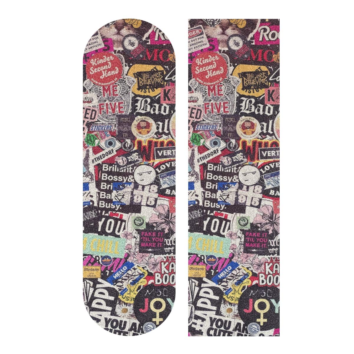 Non-Slip Skateboard Grip Tape - 33.1x9.1 Inch Sandpaper Sheets for Longboard, Scooter & Rollerboard - Bubble-Free Adhesive, Stair Pedal & Wall Decoration Stickers - Perfect for DIY Board Customization & Home Decor