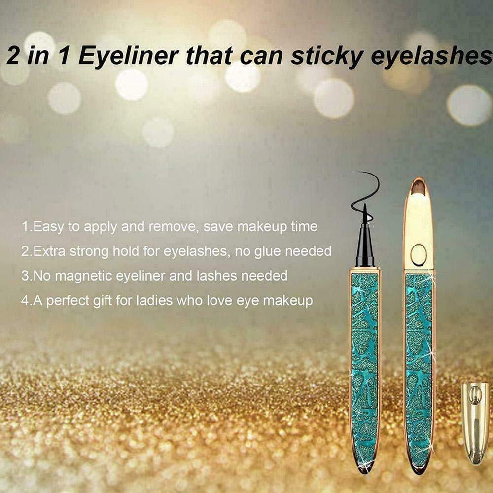 Waterproof Self-Adhesive Magnetic Eyeliner Pen for Women – No Glue Needed, Fast-Drying, 2-in-1 Lash Glue & Liner (Style B) | Perfect for Daily Wear, Special Occasions & Sensitive Eyes