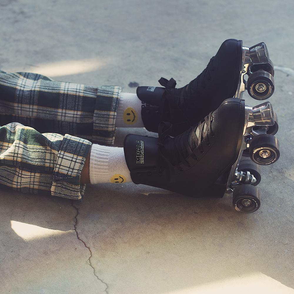 Impala Black Sidewalk Roller Skates for Women & Men - Outdoor & Indoor Quad Skates for Street Skating, Rink, Fitness & Fun