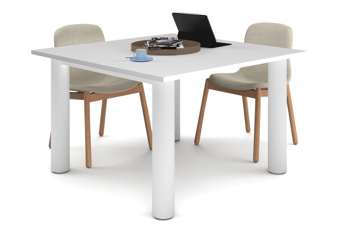 Modern Quadro Cylinder Leg Boardroom Rectangle Table - 1200L x 1200W - Perfect for Conference Rooms, Office Meetings & Executive Workspaces