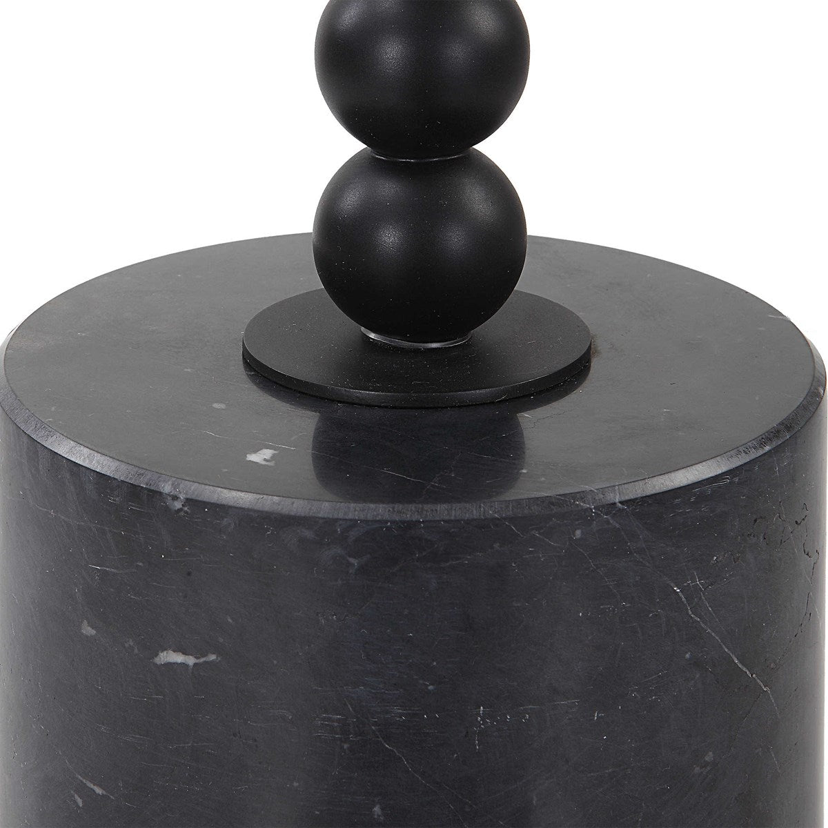 Black Beaded Drink Table - Elegant and Durable Coffee Table for Living Room, Patio, or Outdoor Decor