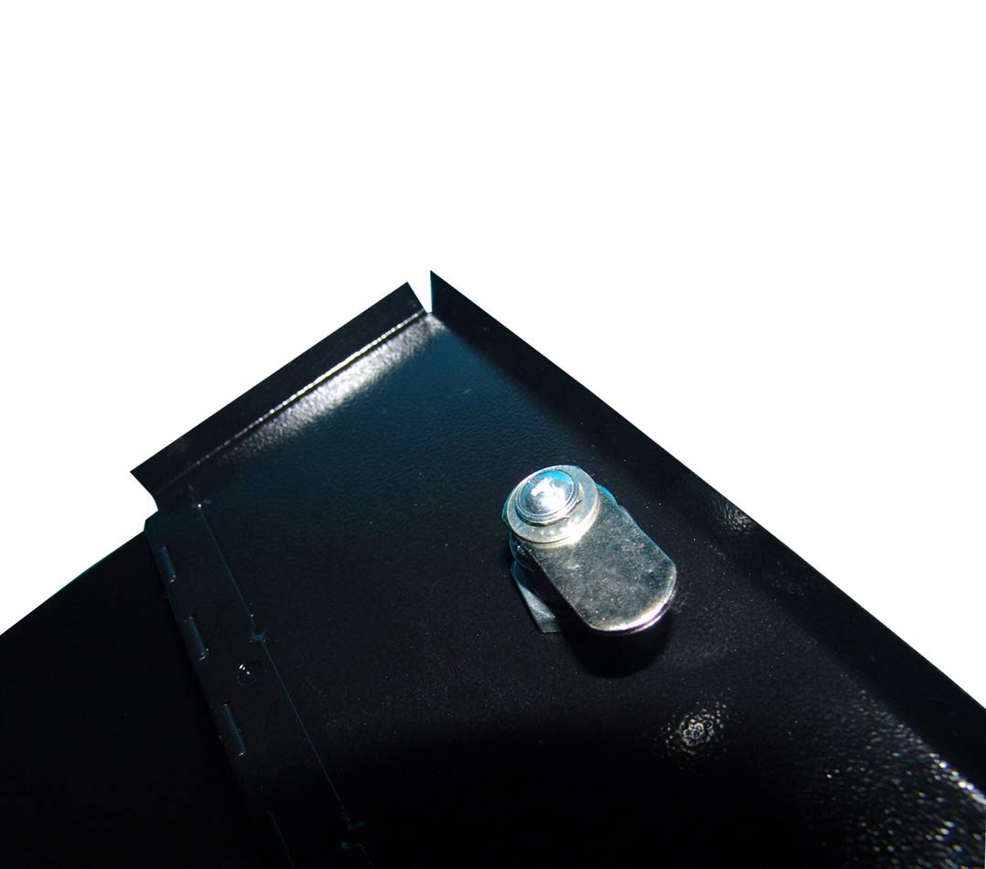 FixtureDisplays® Metal Donation Suggestion Box with Key - Secure Drop Box for Express Checkout, Customer Feedback & Sales Leads (Black) - Perfect for Retail Stores, Restaurants & Office Use