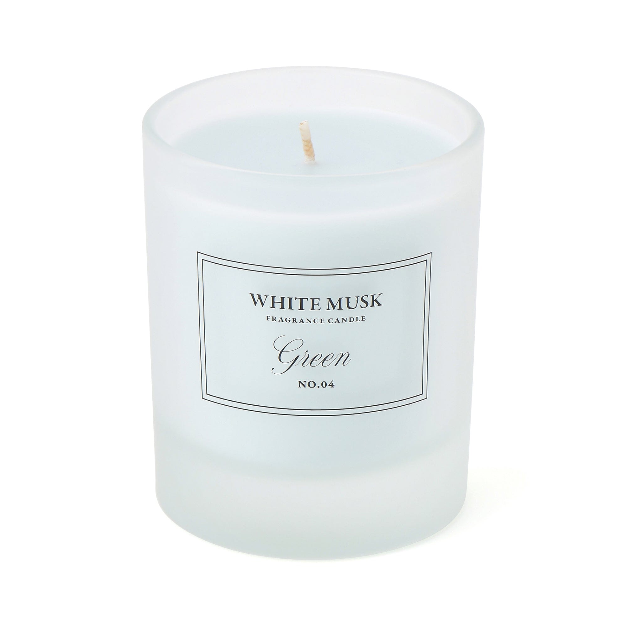 Classic White Musk Green Flower Scented Candle - Home Decor, Aromatherapy & Relaxation Gift for Bathroom, Bedroom & Living Room