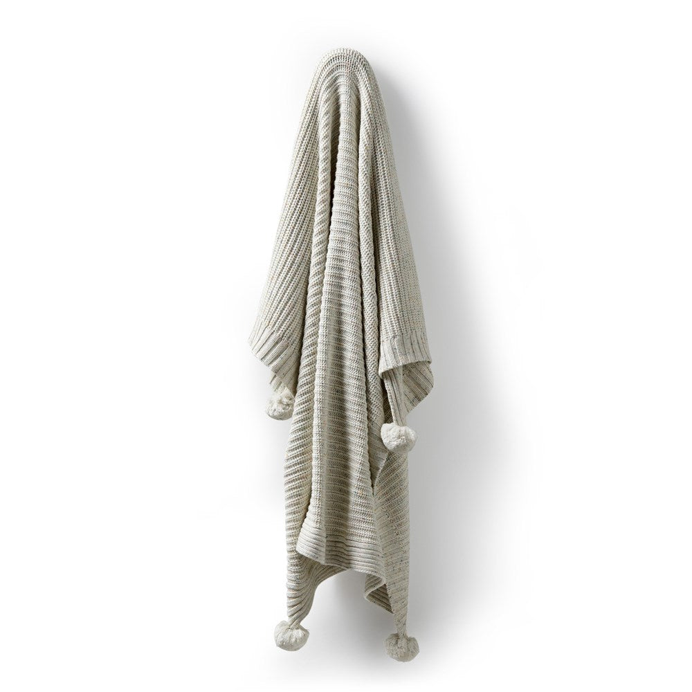 Organic Knitted Blanket - Soft Handmade Cotton Throw for Bed, Sofa & Nursery - Eco-Friendly Home Decor Gift