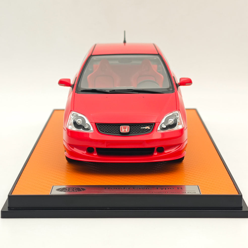 1/18 Scale Honda Civic EP3 Type R 2004 Championship Limited Edition Resin Model Car - Red RM 0016 by RAM Collectibles | Perfect for Car Enthusiasts, Display Collections & Racing Memorabilia