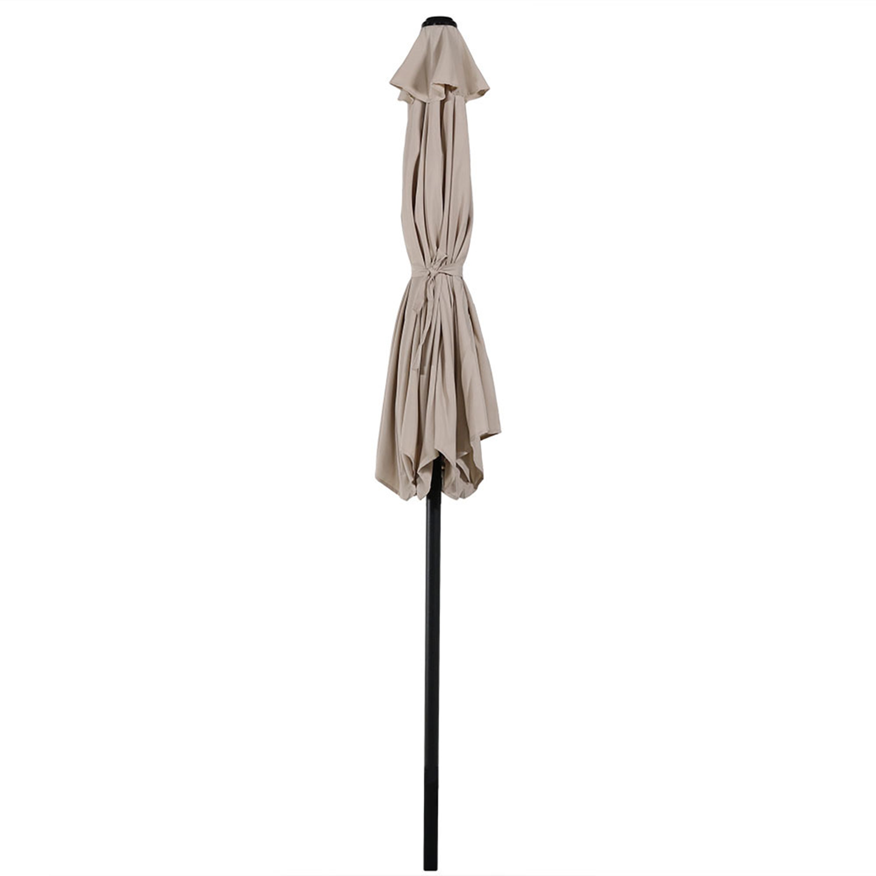 Sunnydaze 7.5 Foot Aluminum Outdoor Patio Umbrella with Tilt & Crank Mechanism - Perfect for Poolside, Backyard, Deck, and Garden Shade