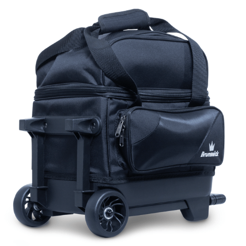 Brunswick Zone Single Roller Black Bowling Bag - Durable & Lightweight for League Play & Practice | Perfect for Travel & Tournaments