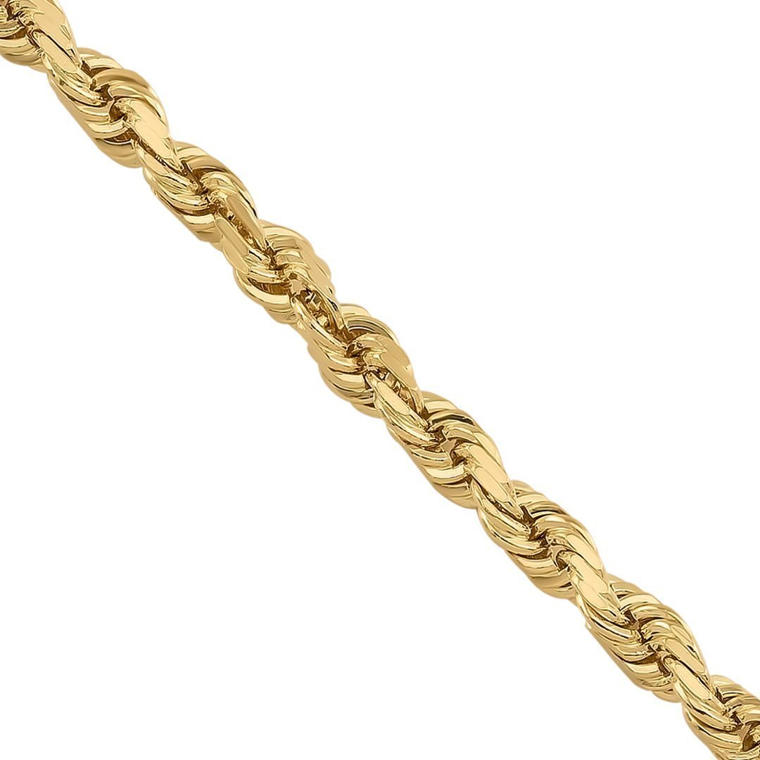 14K Yellow Gold Rope Chain Necklace 8mm Width - Durable & Elegant Jewelry for Men & Women - Perfect for Everyday Wear, Gifts & Special Occasions