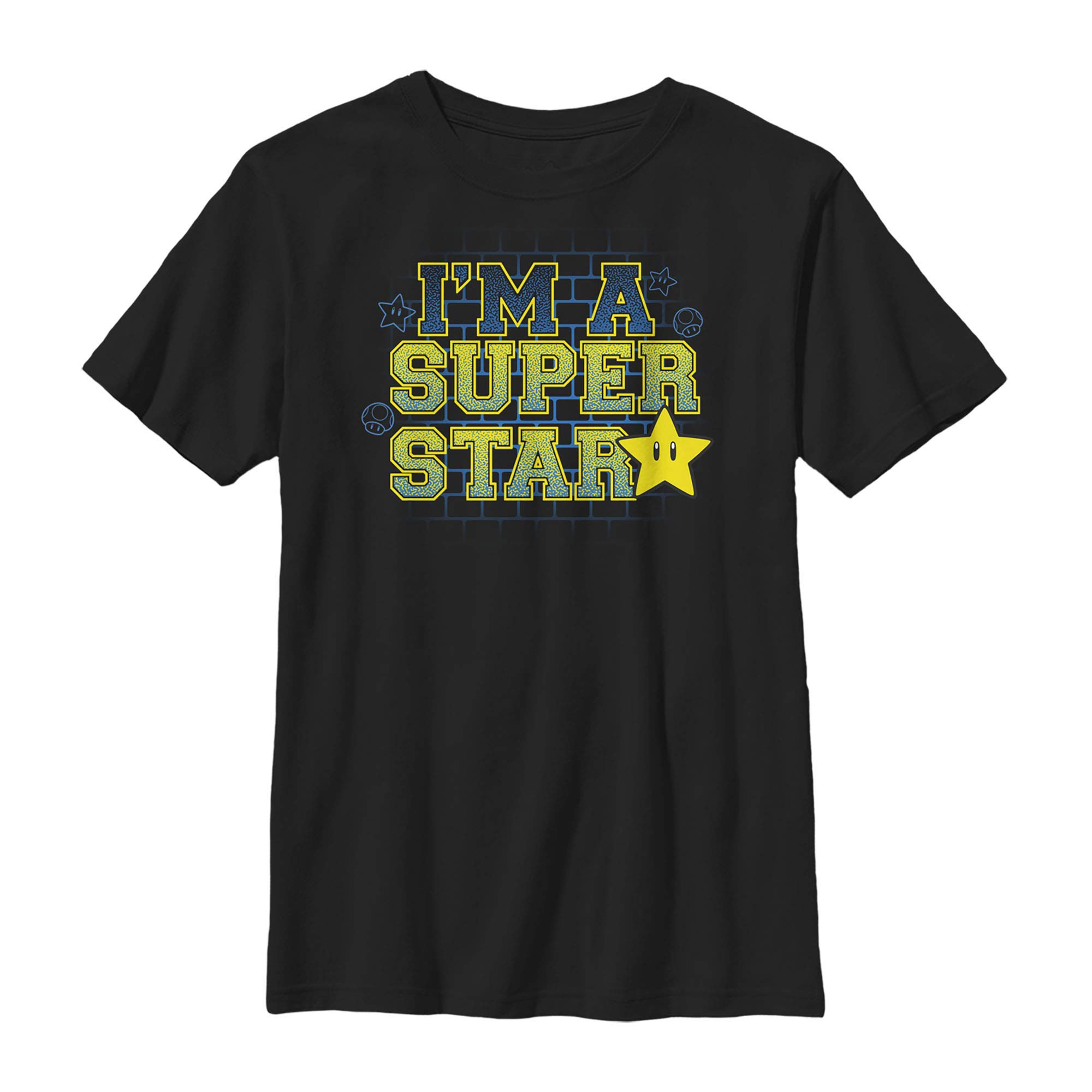 Nintendo Mario Super Star Boys T-Shirt - Fun Graphic Tee for Kids, Gaming Fans & Mario Lovers - Perfect for Birthdays, Cosplay & Casual Wear