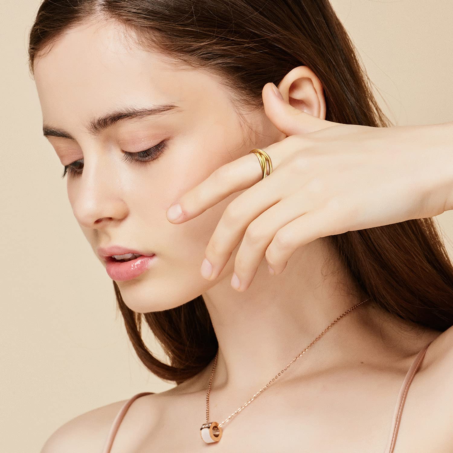 18K Gold Plated Fidget Rings for Anxiety Relief - Butterfly Spinner Rings for Women & Men - Stress Relief Jewelry for Office & Travel