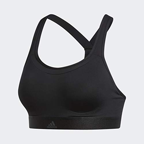 Adidas Stronger for It Racer Sports Bra for Women - Black, Size XS - High Support Workout Top for Running, Yoga & Gym Training