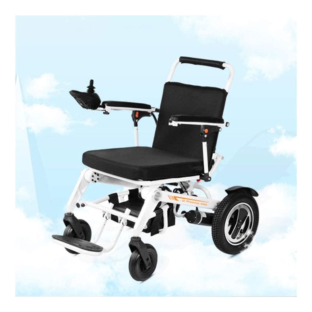 RALIRA Super Lightweight Folding Electric Wheelchair with Polymer Li-Ion Battery - Dual Power (Electric/Manual) for Indoor & Outdoor Mobility