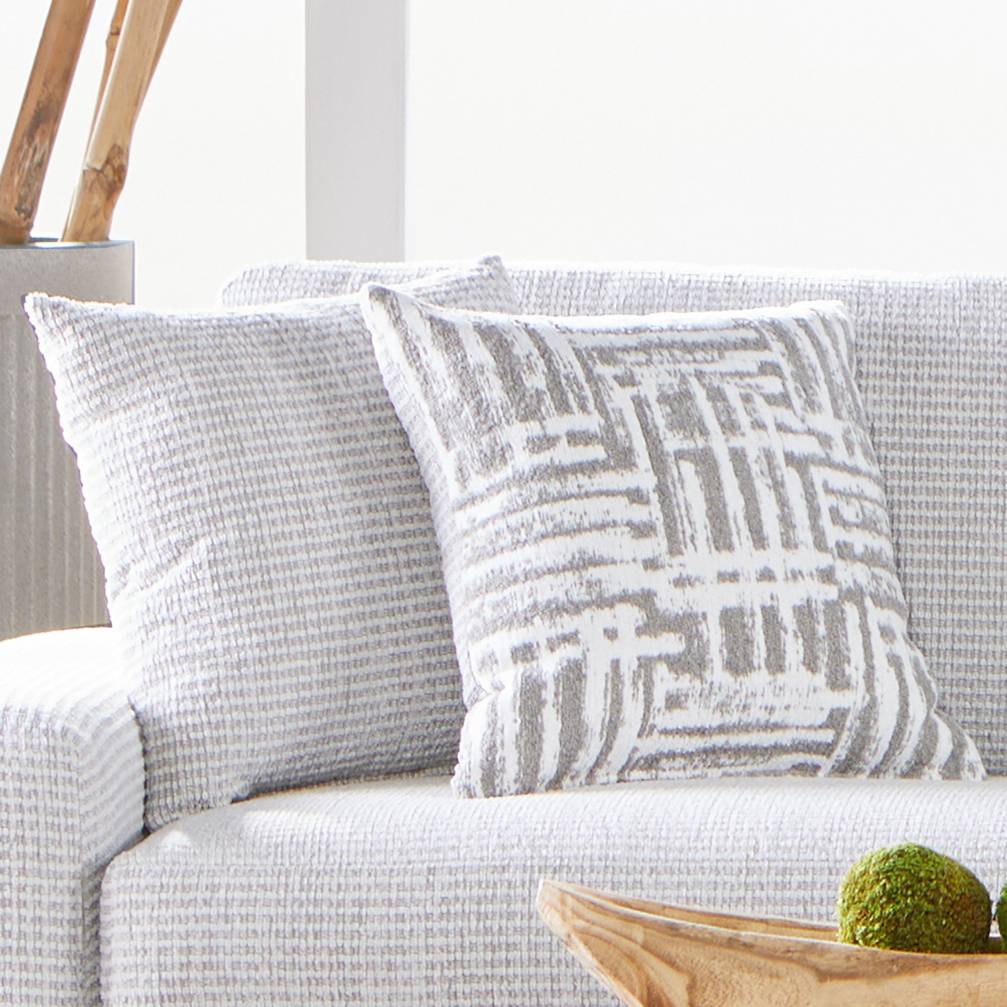 Roundhill Furniture Lancelot Upholstered Stationary Sofa - Comfortable Fabric Living Room Couch for Home, Apartment & Office Use