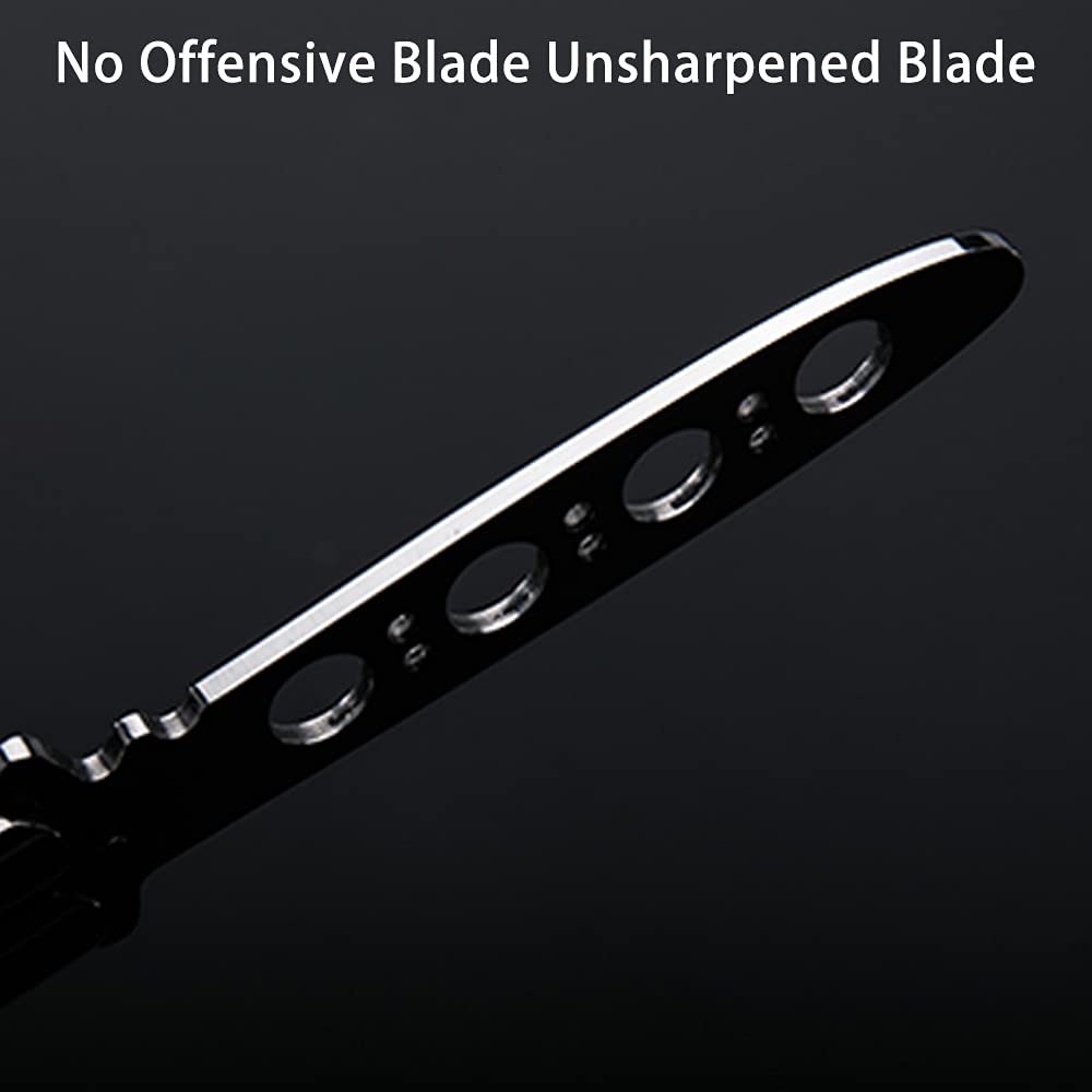 3 Pack Butterfly Knife Trainer Set with Spanner - Unsharpened Steel Flipping Practice Knife for Beginners & Enthusiasts - Perfect for Skill Training, Stress Relief & EDC Collection (No Offensive Blade)
