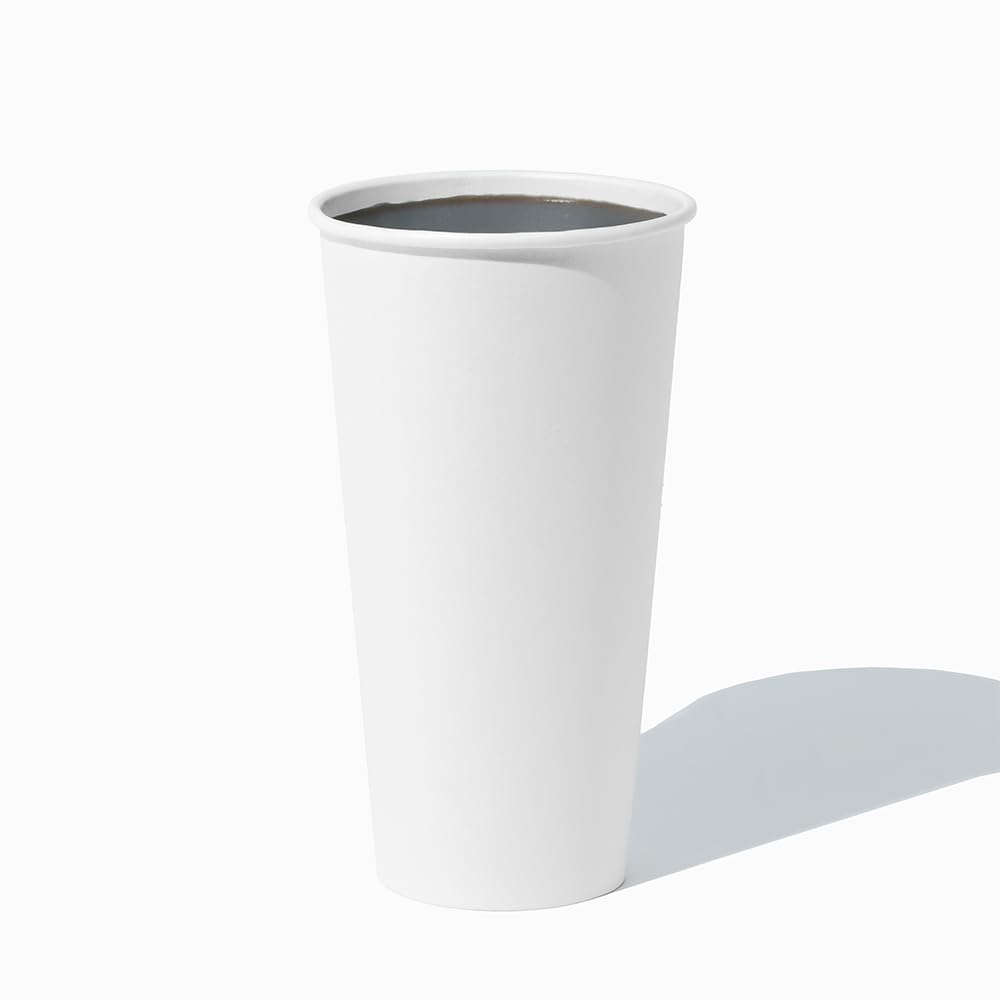 UNIQ 1000-Count 20 oz Disposable White Paper Coffee Cups - Bulk Hot Drink Cups for Coffee, Tea, Hot Chocolate & Smoothies - Perfect for Offices, Cafes, Catering & Events (Lids Sold Separately)