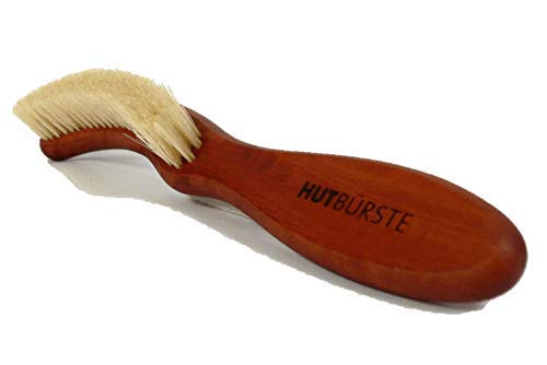 Valentino Garemi Boar Hair Hat Brush - Remove Stains & Pet Hair - for Hats & Caps Care