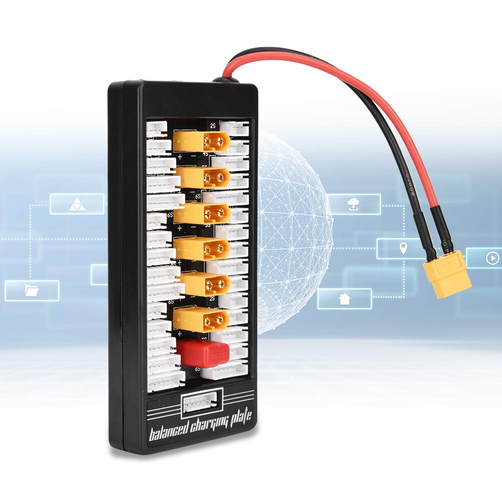XT60 Plug 2S-6S Lipo Battery Parallel Charging Board for RC Battery Charger B6AC A6 720i - Multi Parallel Charging Board for RC Drones, Cars, and Airplanes - Fast and Safe Charging Solution