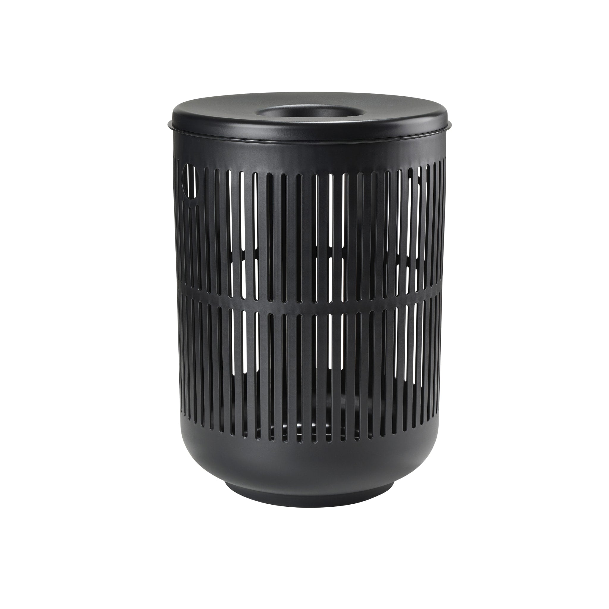 ZONE DENMARK Ume 60L Laundry Basket with Lid, Black - Perfect for Bedroom, Bathroom & Laundry Room Organization