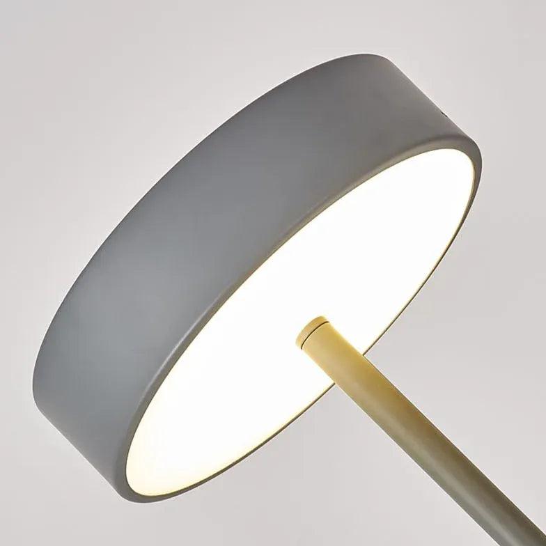 Sleek Modern Black Round Minimalist Floor Lamp - Adjustable Height for Living Room, Bedroom, or Office Lighting Decor