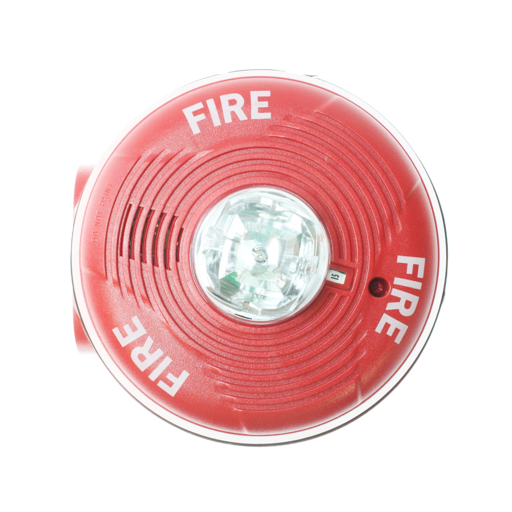 System Sensor PC2RK Ceiling-Mount Outdoor Horn Strobe with Backbox - 12/24V Weatherproof Alarm - Red LED Strobe Light for Fire Safety & Emergency Alerts (Ideal for Warehouses, Schools & Commercial Buildings)