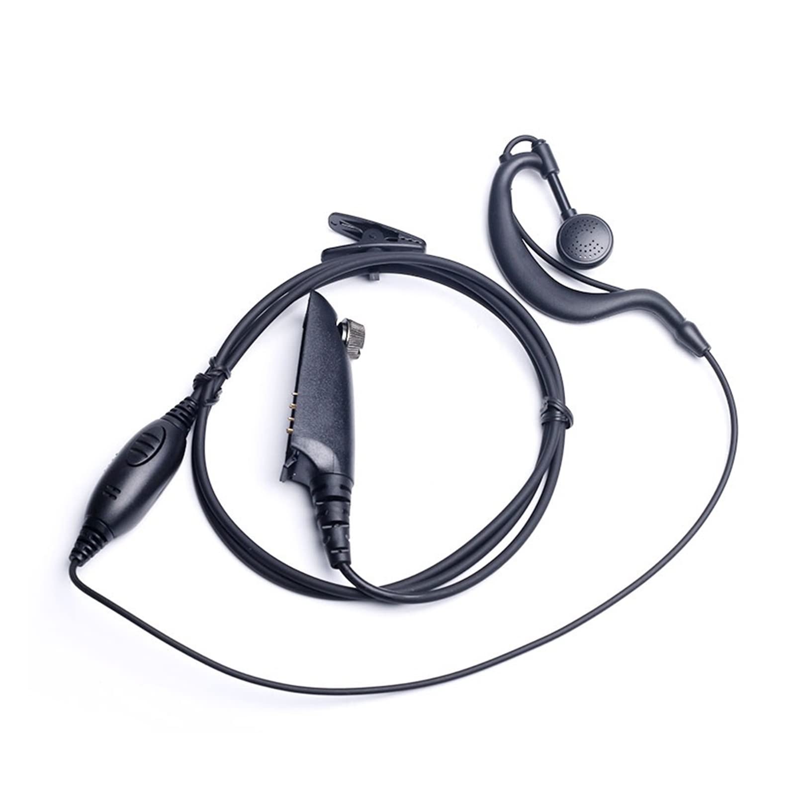 BMINO PTT Earpiece Headset Compatible with Motorola HT750 HT1250 GP328 GP329 GP340 GP380 MTX850 PRO5150 Walkie Talkie - Secure & Comfortable Radio Earhook for Security, Construction, and Outdoor Adventures