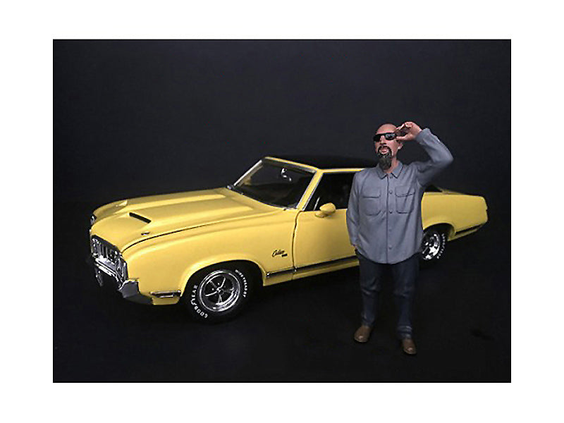 1/18 Scale Hanging Out II Frank Figurine - American Diorama Collectible Model for Car Diorama, Display Case & Miniature Scenes