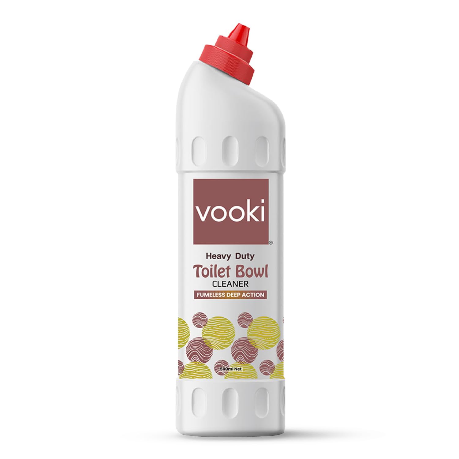 Vooki Heavy Duty Toilet Bowl Cleaner - Fumeless Deep Cleaning Liquid for Home & Commercial Use - 500ml (Pack of 1) - Eliminates Tough Stains & Odors for Sparkling Clean Toilets in Bathrooms, Restaurants & Offices