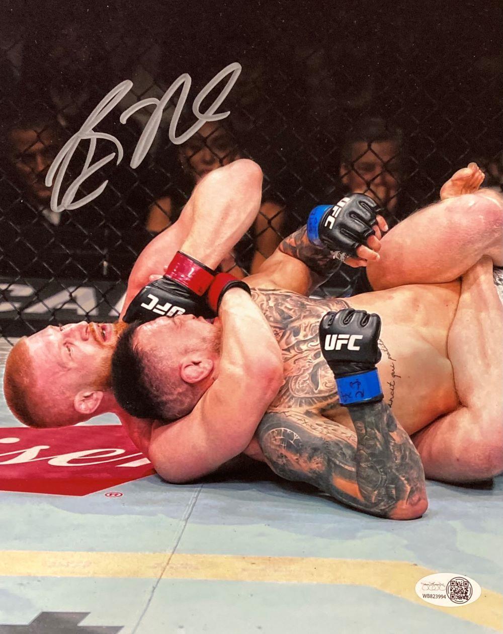 Bo Nickal Autographed 8x10 UFC Choke Photo - JSA Certified - Perfect for UFC Fans, Sports Memorabilia Collectors & Home Gym Decor