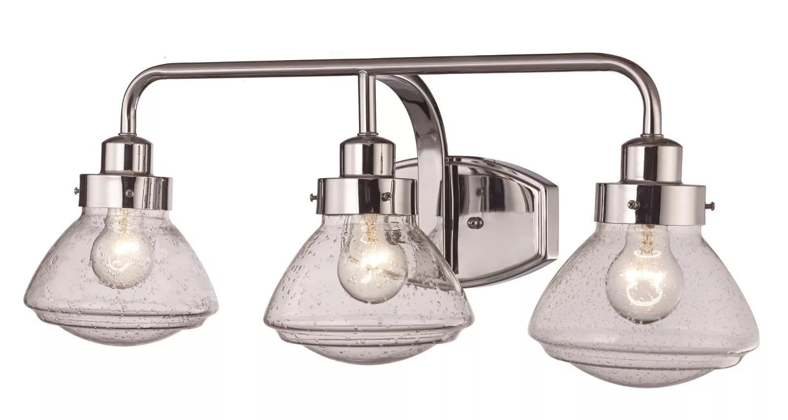 Trans Globe Lighting 71623 Polished Chrome 3-Light Bathroom Vanity Wall Sconce - Colorado Collection - Perfect for Bathroom, Powder Room, and Dressing Area Lighting