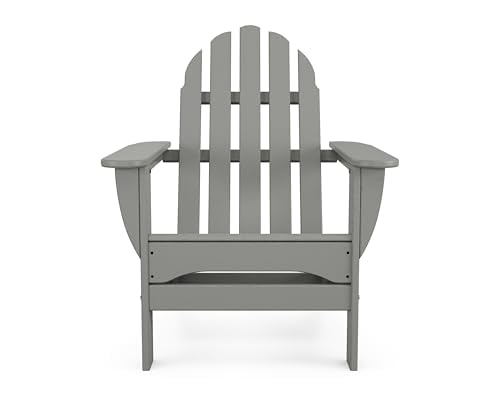 POLYWOOD AD4030GR Classic Outdoor Adirondack Chair - Durable Recycled Plastic, Weather-Resistant, Comfortable Green Patio Furniture for Garden, Poolside & Backyard Relaxation