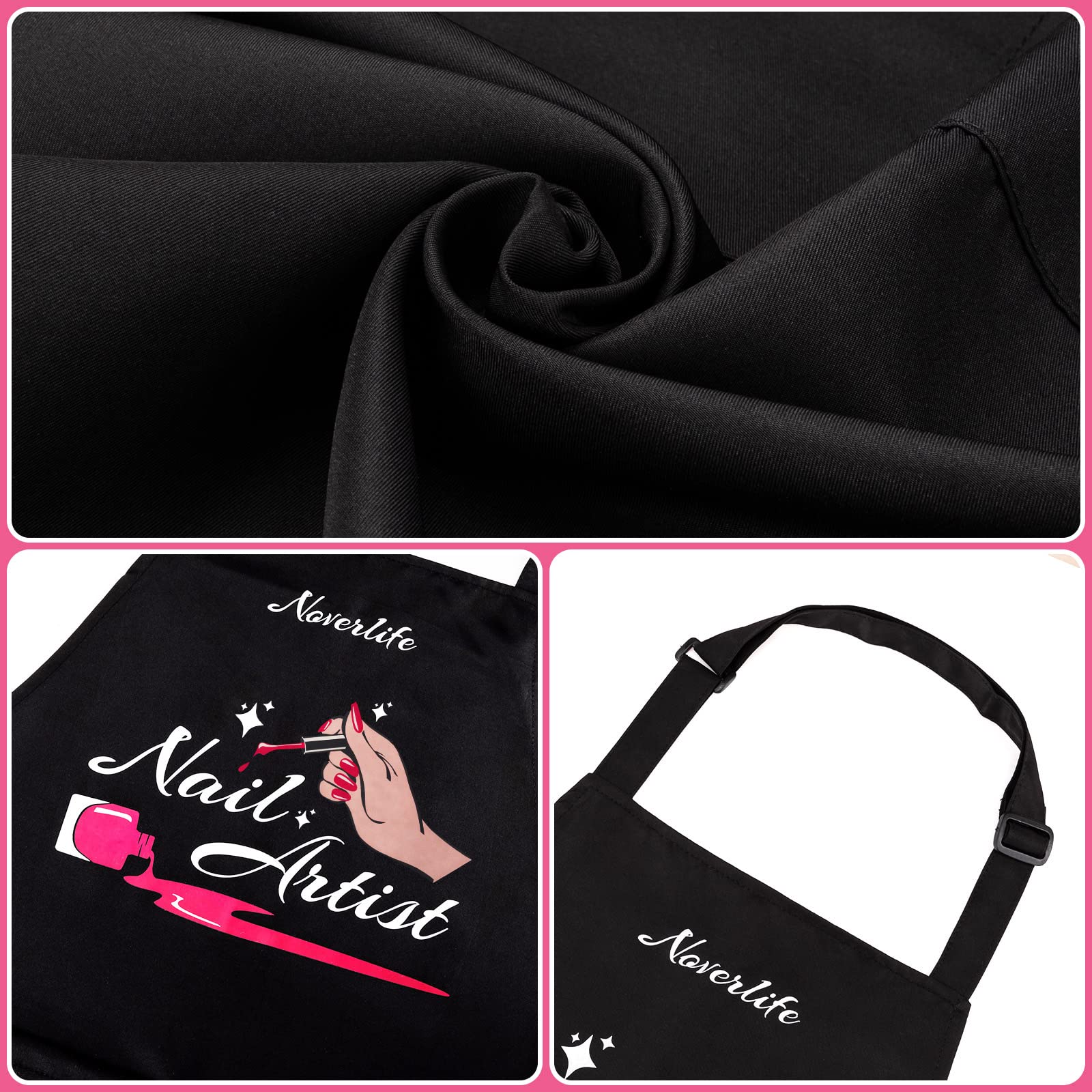 Professional Adjustable Nail Artist Apron with 2 Pockets - Perfect for Manicurists & Nail Technicians - Ideal for Salon, Spa & Home Nail Care Services
