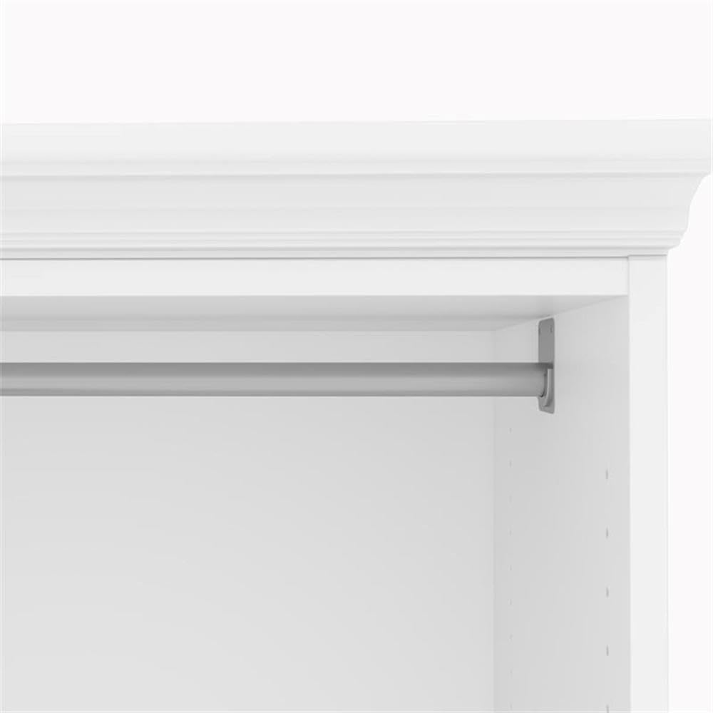 Atlin Designs Transitional Wood Full Murphy Bed with Nightstand in Bark Gray/White - Space Saving Wall Bed for Small Apartments, Guest Rooms & Home Offices