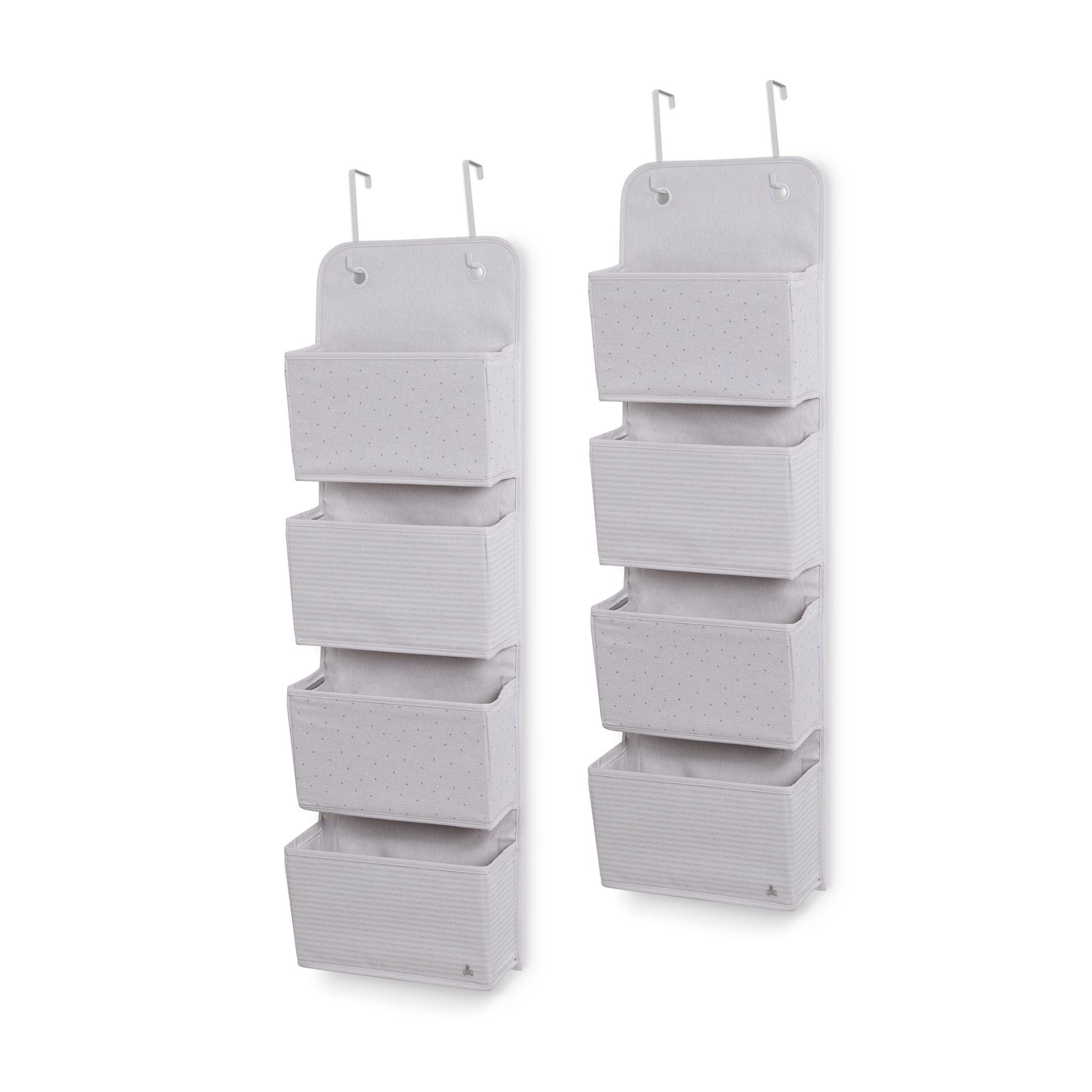 BabyGap 2-Pack Over The Door Hanging Organizer with 4 Pockets - Perfect for Nursery, Kids Room & Bathroom Storage Organization