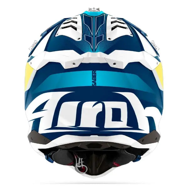 Airoh Aviator 3 Saber Matt Blue Motorcycle Helmet - DOT & ECE Certified for Street & Racing - Lightweight & Ventilated for Comfort - Perfect for Urban Commuting & Track Days