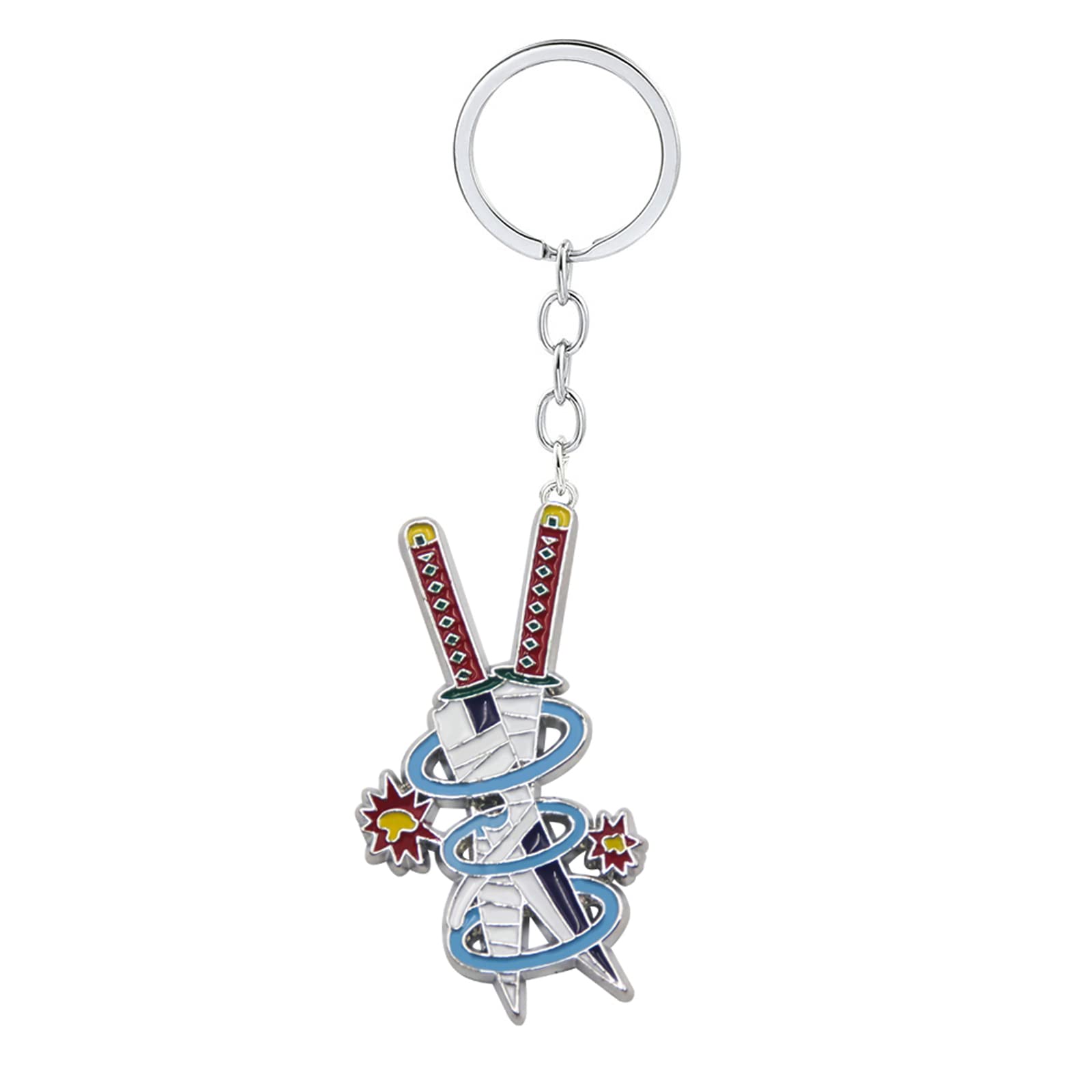 Kimetsu No Yaiba Anime Demon Slayer Metal Keychains - Stylish Anime Cosplay Accessories for Men & Women - Perfect Gift for Fans, Office, Home, or Car Decor