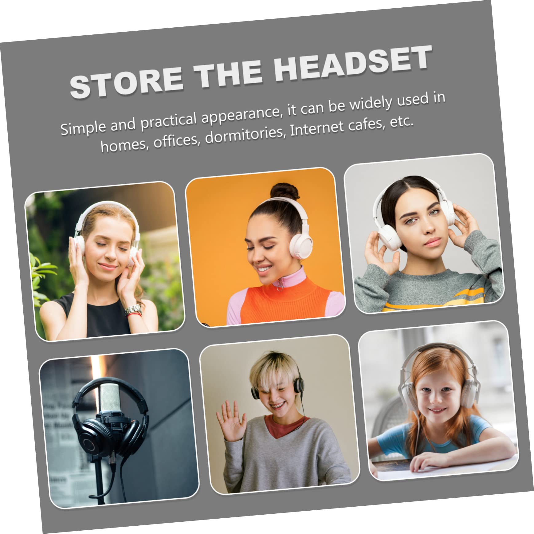 OSALADI 4-Pack Headset Hanger - Adjustable Headphone Stand Hook, Gaming Accessories for Desk Organization - Perfect for Gamers, Office & Home Use