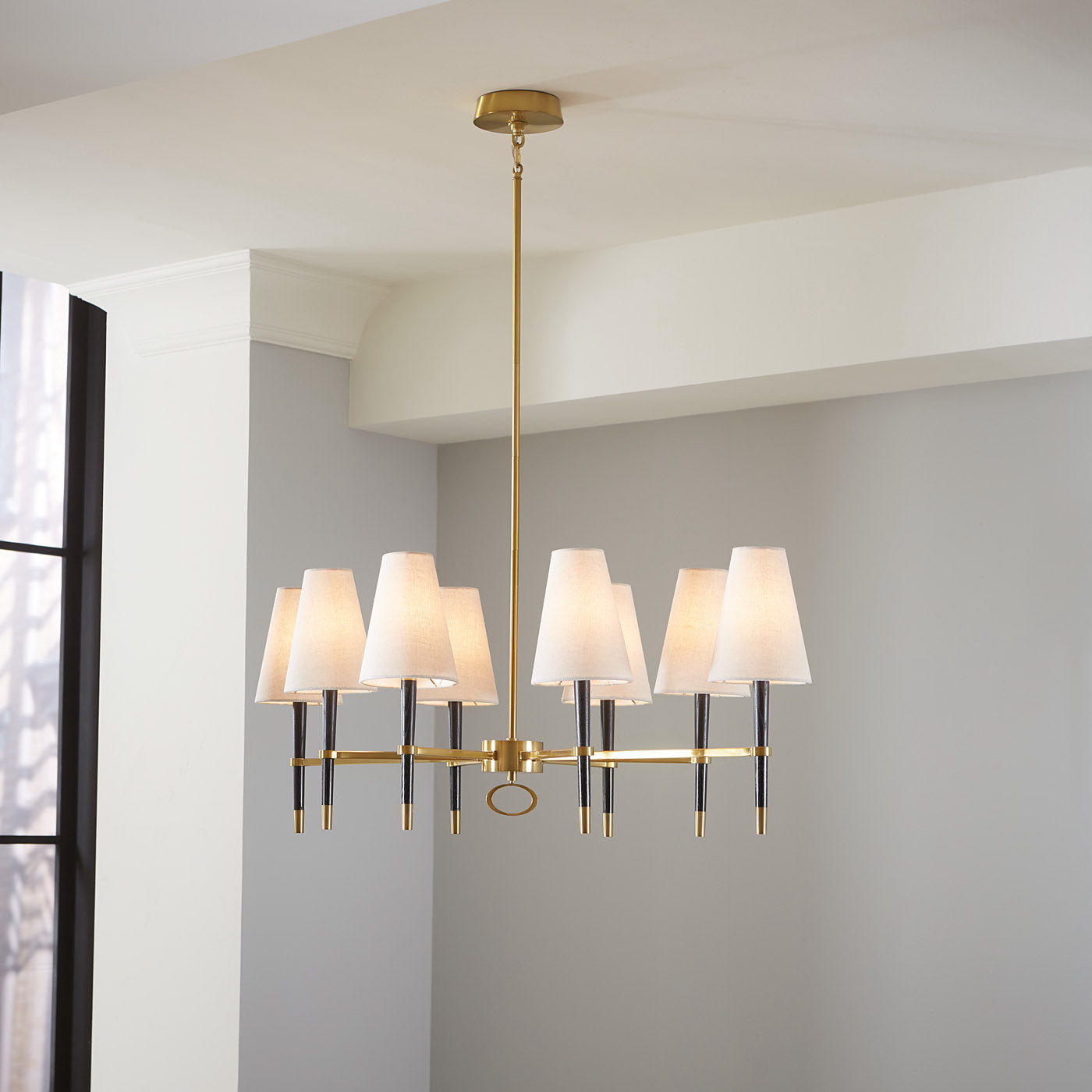 Ventana Oval Chandelier - Modern Crystal Glass Ceiling Light Fixture for Dining Room, Living Room & Bedroom - Elegant Home Decor Lighting for Weddings & Interior Design