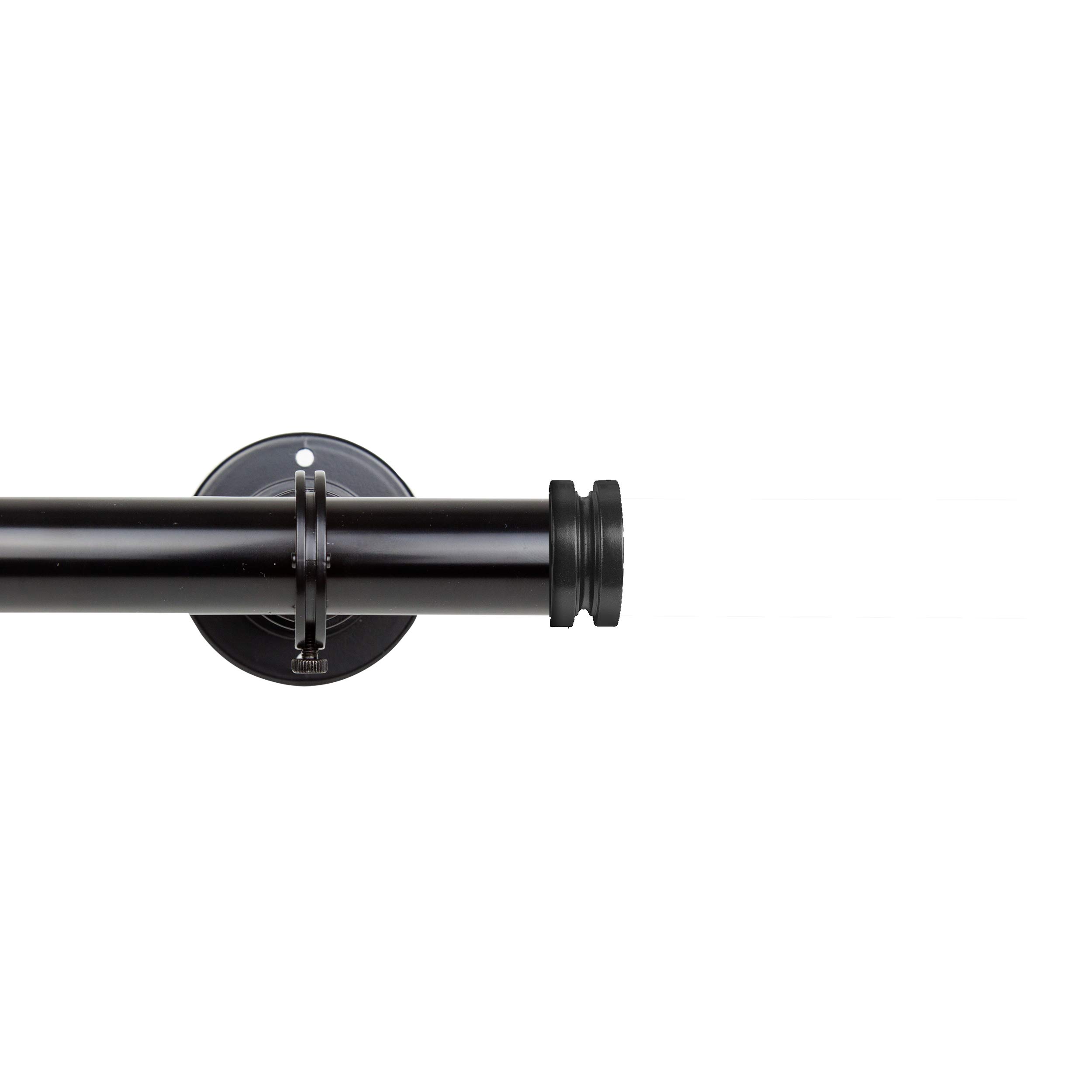 Rod Desyne Rodeo 1 Inch Black Ceiling Curtain Rod - Adjustable 120 to 170 Inches for Room Dividers & Window Treatments | Perfect for Home Theater, Bedroom Privacy & Open Space Partitioning