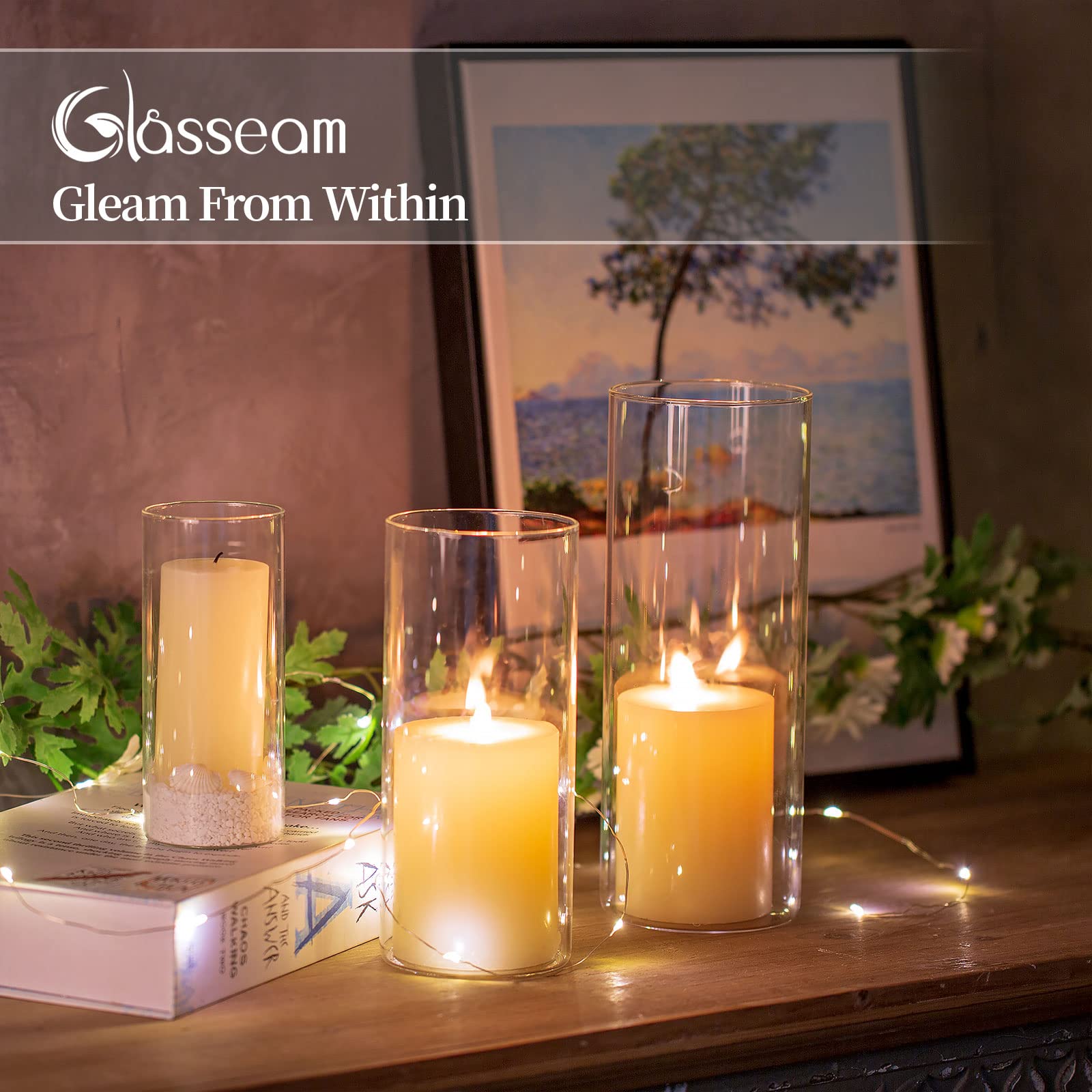 30-Piece Clear Glass Cylinder Vase Set - Modern Hurricane Candle Holders for Wedding Centerpieces, Floating Candles & Flower Arrangements - Bulk Cylinder Vases for Home Decor, Party & Event Table Decorations