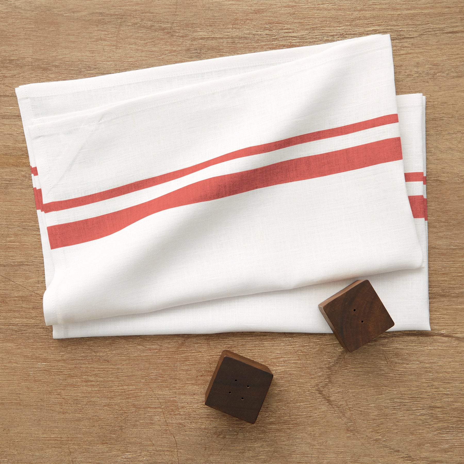 French Striped Kitchen Towels Set of 2 - Absorbent Cotton Dish Cloths for Drying Dishes & Cleaning - Perfect for Farmhouse & Coastal Style Kitchens