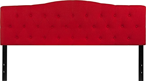 Cambridge Tufted Upholstered King Size Headboard - Red Fabric 77.75