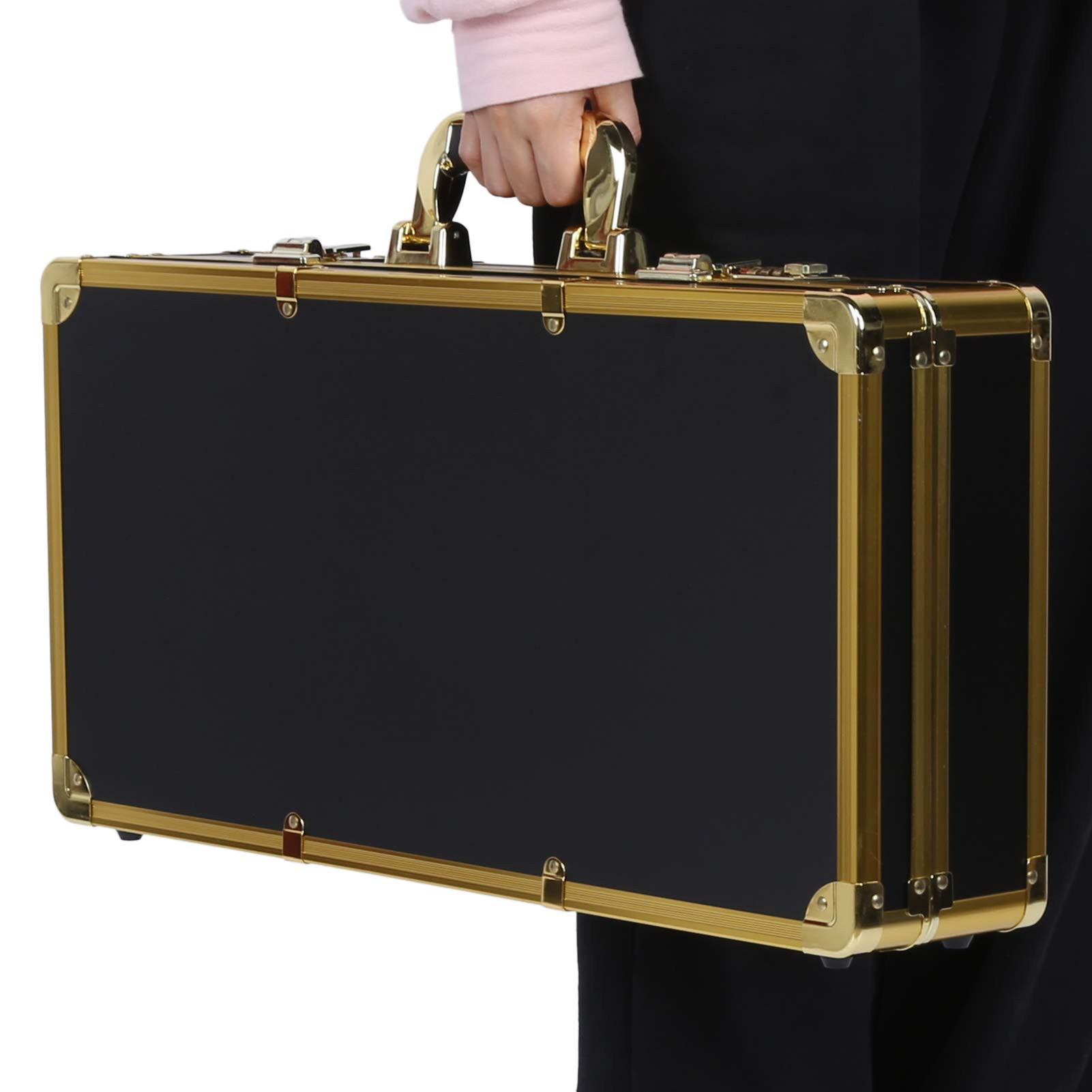 ANKROYU Professional Aluminum Alloy Hairdressing Tool Storage Box - Portable Barber Travel Case for Scissors, Combs & Styling Tools | Perfect for Salon Professionals & Mobile Hairstylists