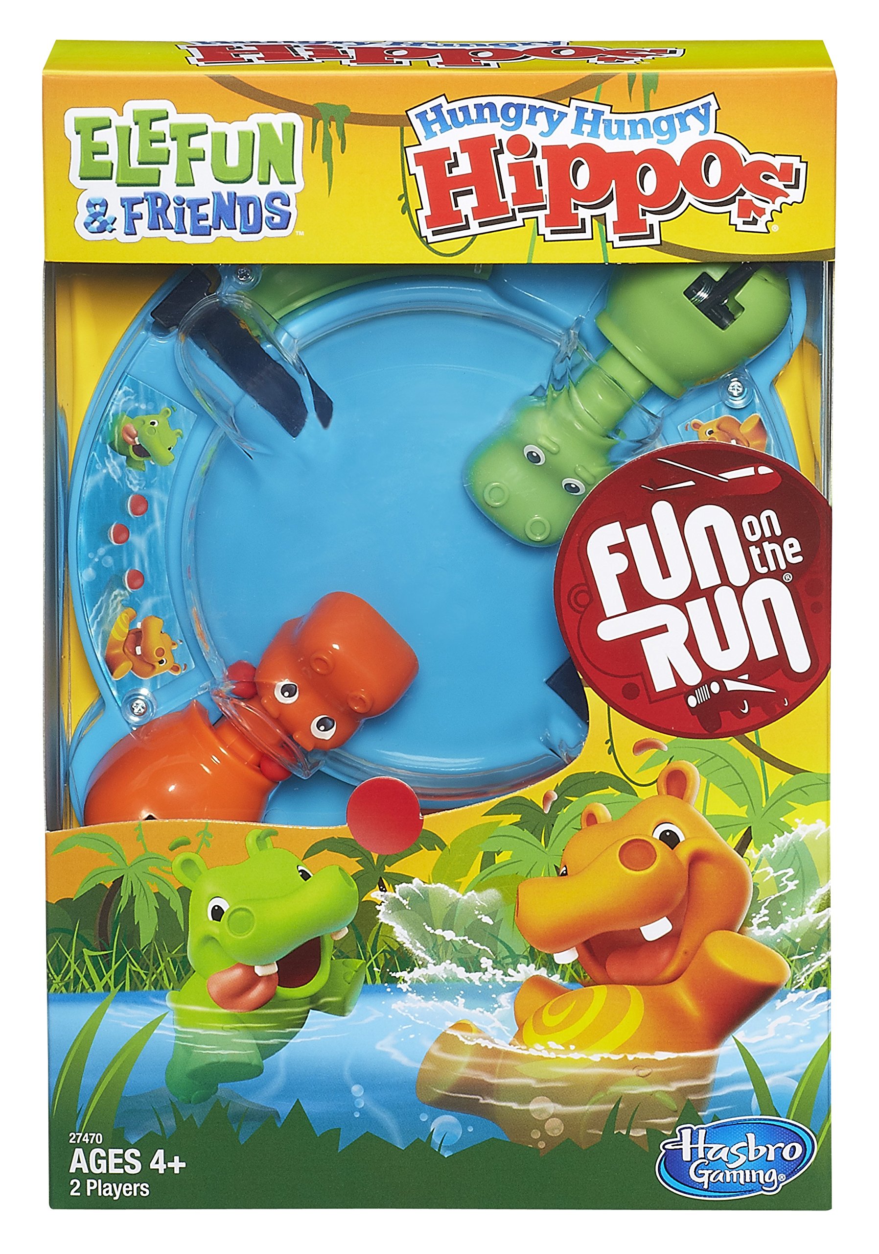 Hasbro Travel Hungry Hippo Game - Portable Board Game for Kids Ages 4+ | Fun Family Travel Activity for Road Trips & Airplane Rides