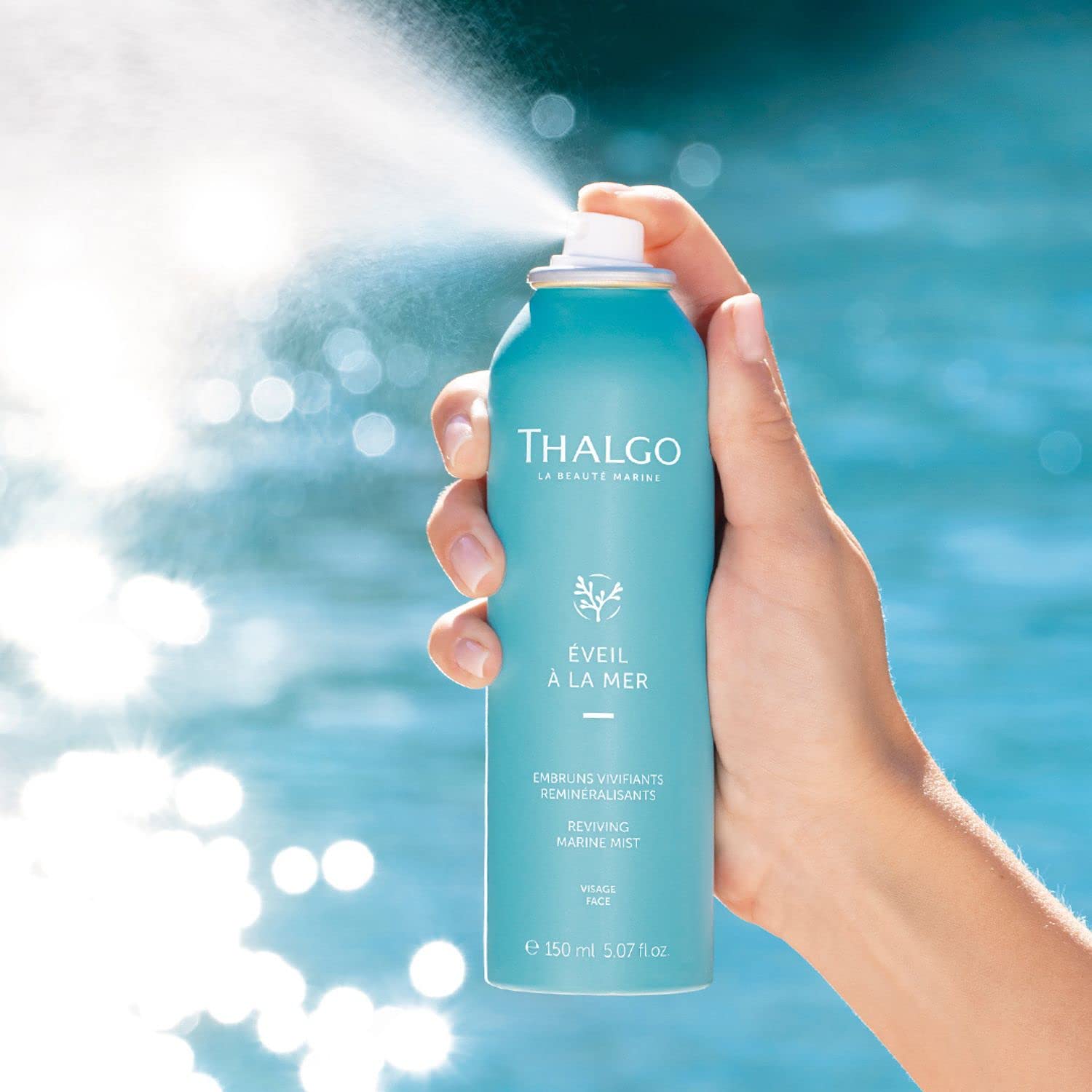 Thalgo Reviving Marine Mist - Hydrating Face Spray with Deep Moisture & Minerals for Glowing Skin - 150ml | Perfect for Travel, Office & Post-Workout Refreshment