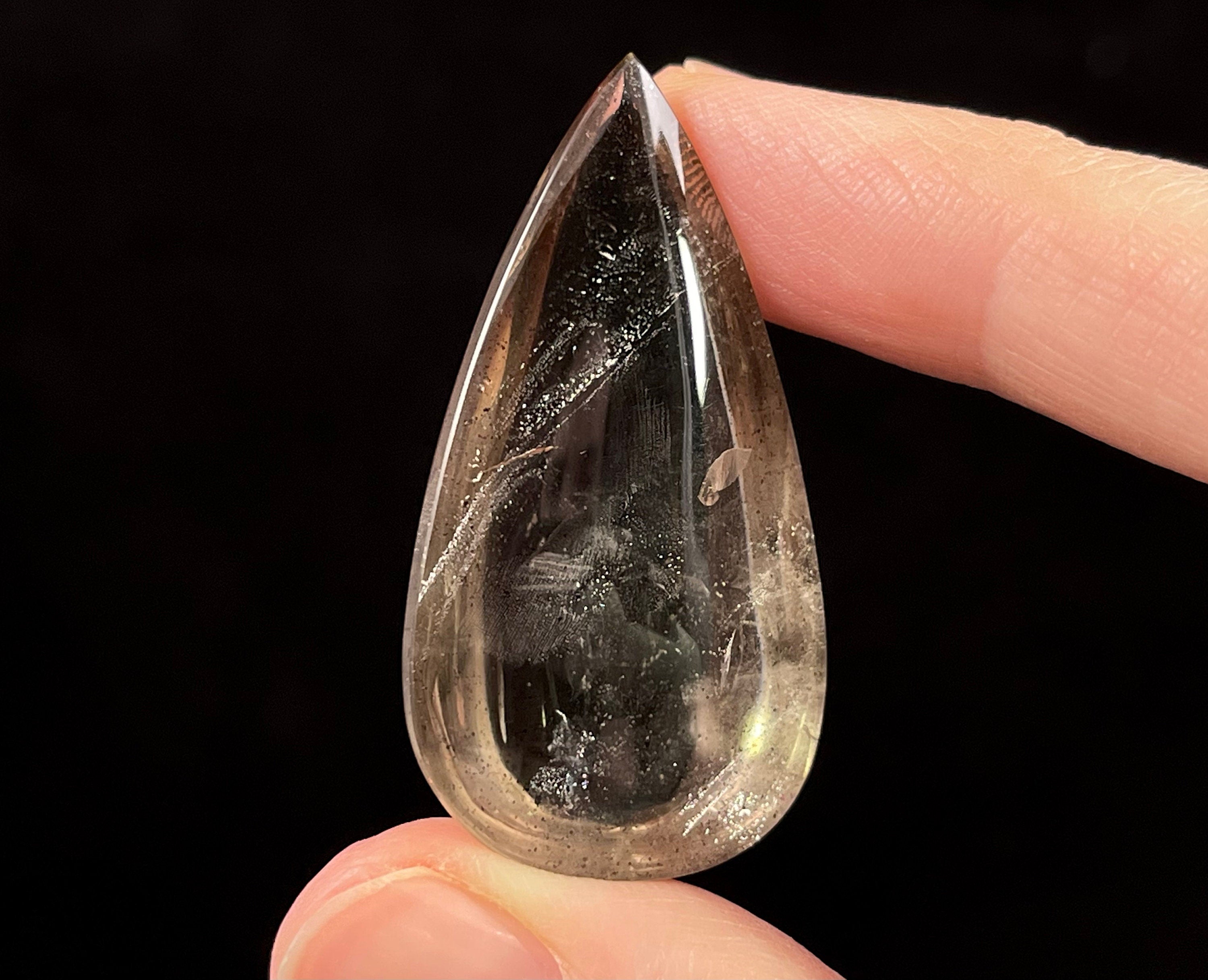 Natural Pink Fire Quartz Teardrop Gemstone - Covellite Crystal for Jewelry Making, Healing & Meditation (52056) | Perfect for Necklaces, Earrings & Spiritual Practices
