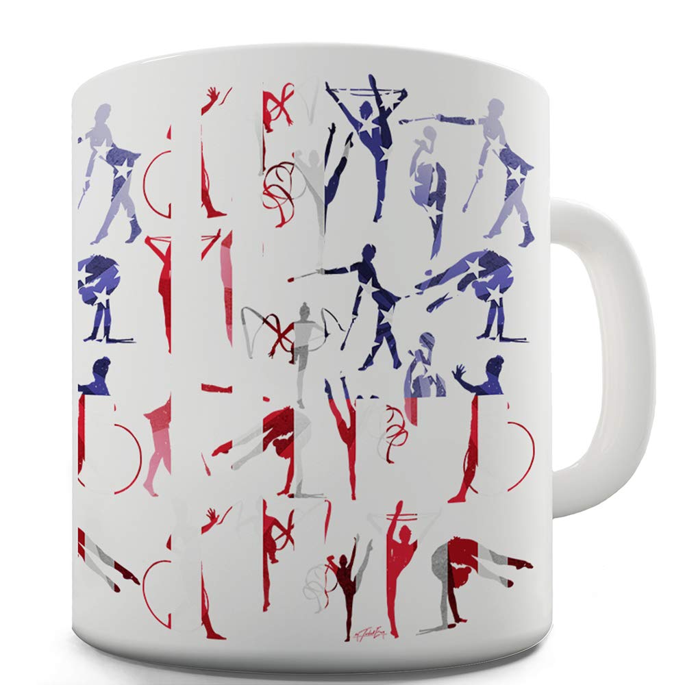 USA Rhythmic Gymnastics Collage 15oz Funny Coffee Mug - Perfect Gift for Women Gymnasts, Coaches & Fans - Great for Tea, Hot Chocolate & Office Use