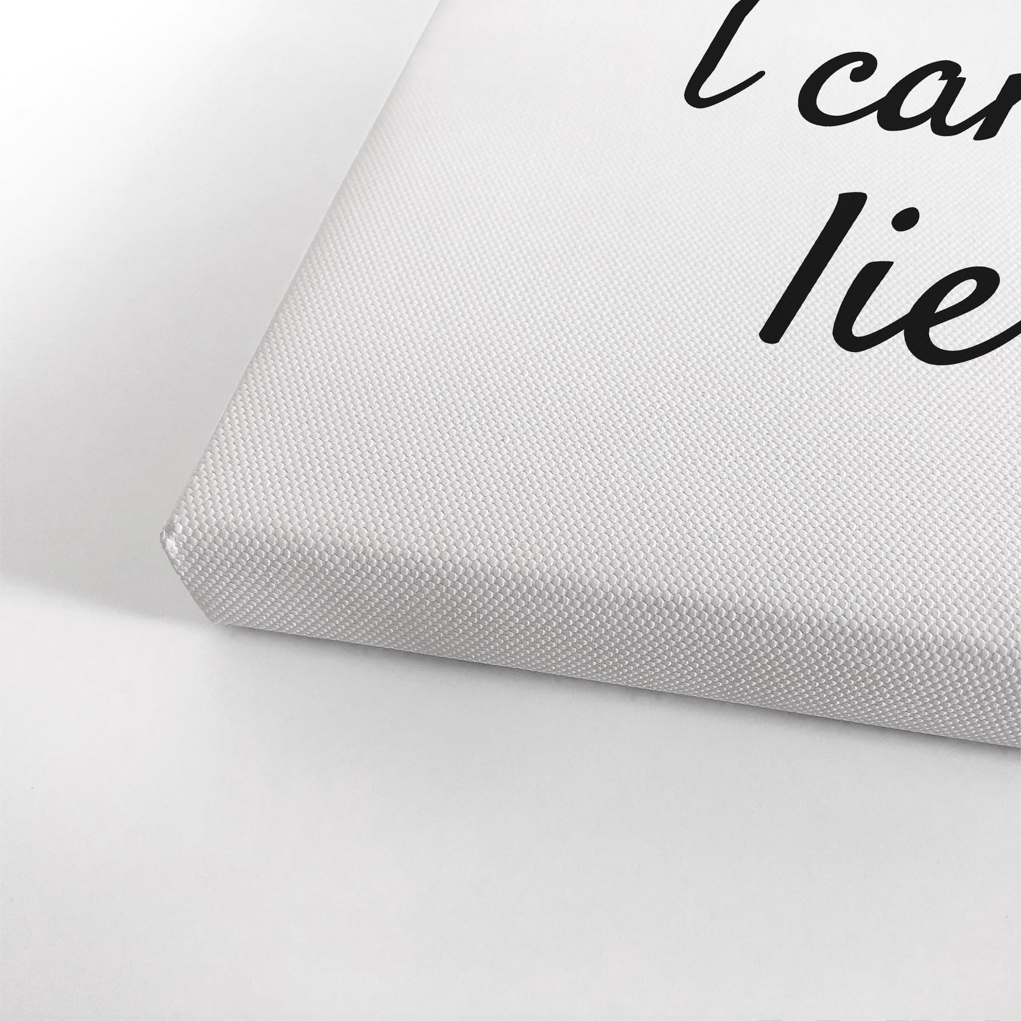 Smile Art Design 'I Like Big Cups & I Can't Lie' Hand Lettered Canvas Wall Art Print - Coffee Lover Gift, Kitchen Decor, Farmhouse Sign for Home, Office, Restaurant & Coffee Shop (40x30 Inches) - Perfect for Dining Room Wall Decor & Barista Appreciation Gifts